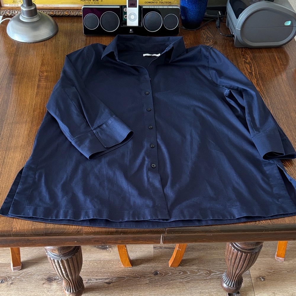 Chico's Navy Button Down Top